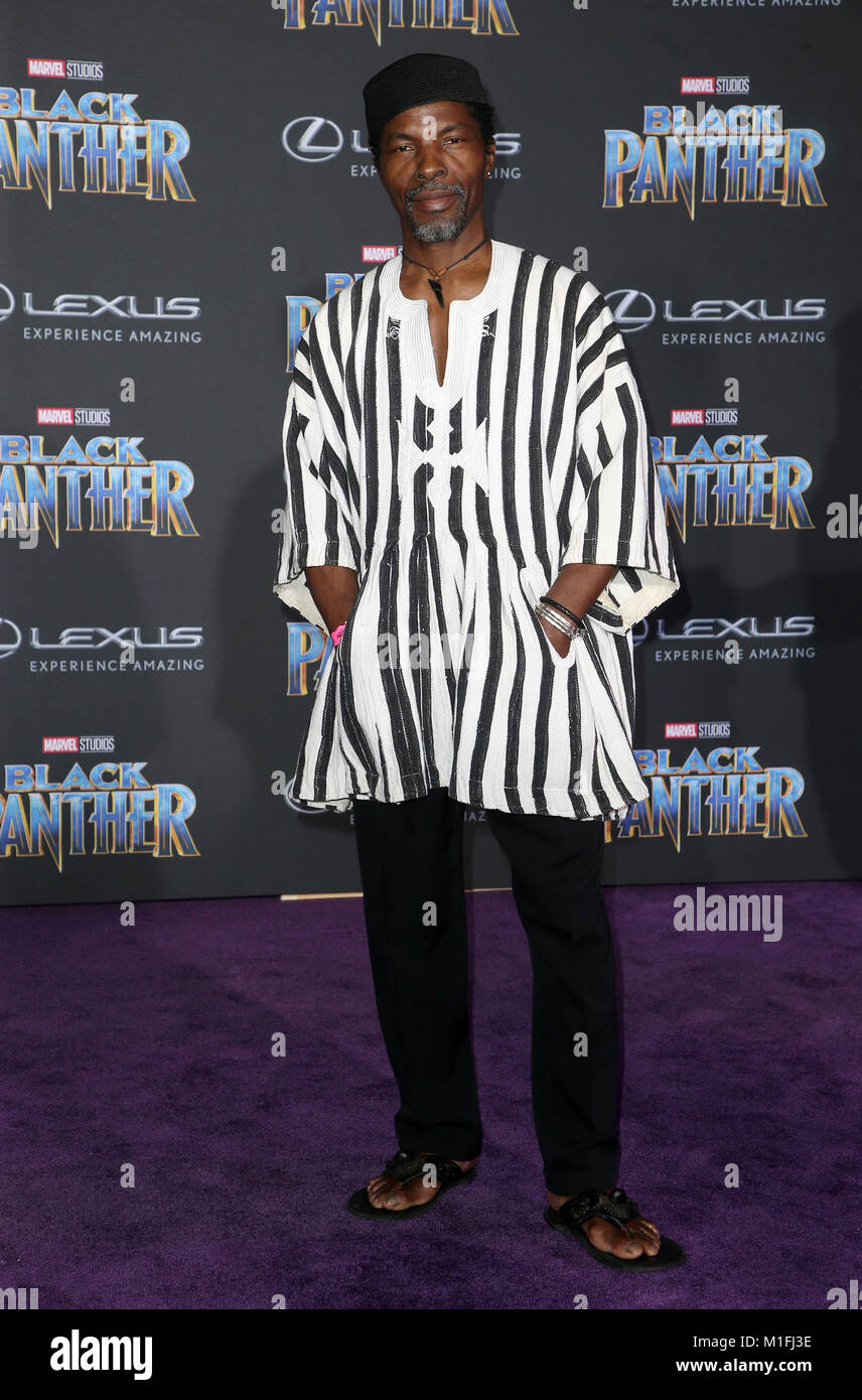 Los Angeles, Ca, USA. 29th Jan, 2018. Isaach de Bankole, at Marvel Studios' World Premiere of Black Panther at The Dolby Theater in Los Angeles, California on January 29, 2018. Credit: MediaPunch Inc/Alamy Live News Stock Photo