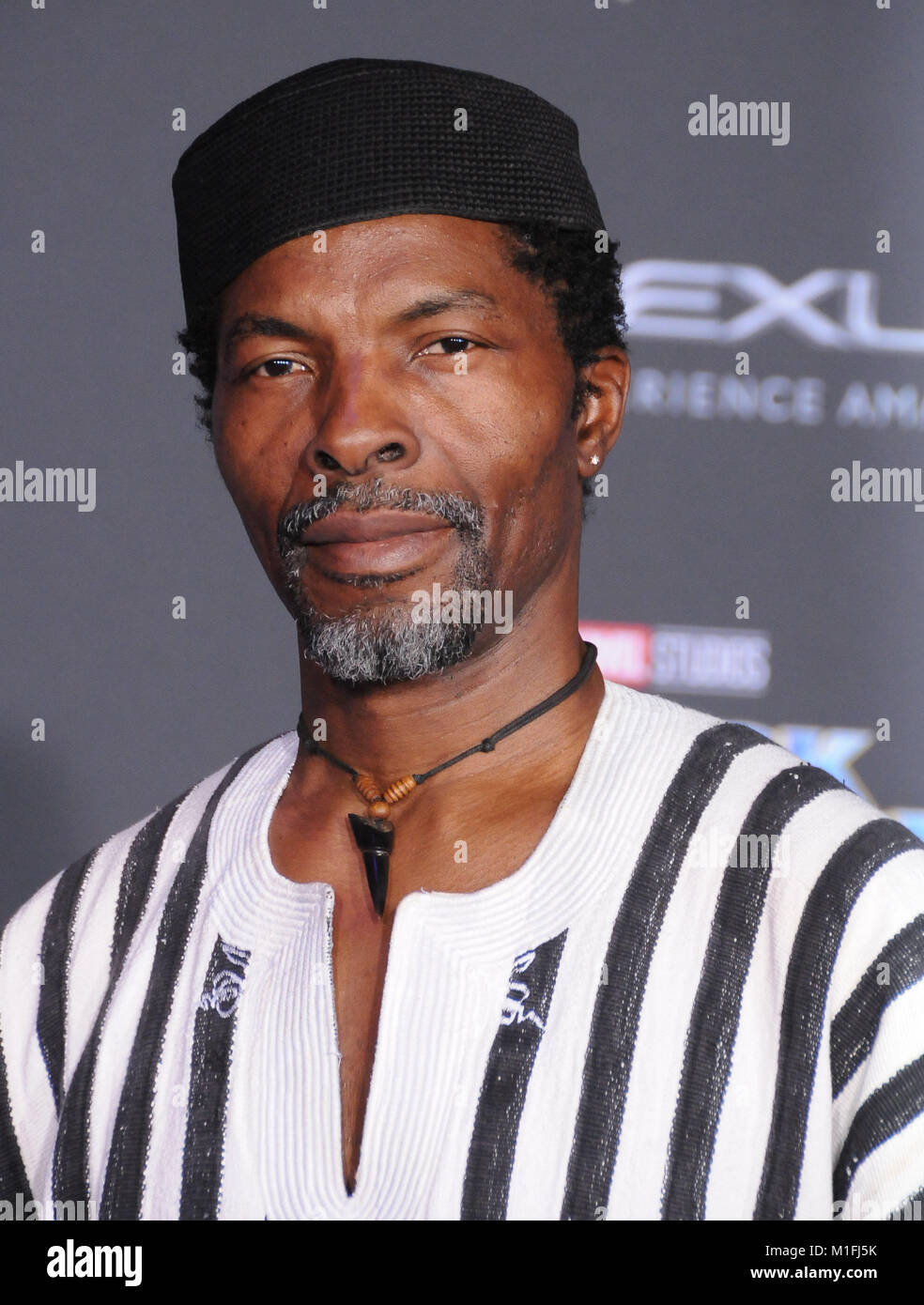 Los Angeles, California, USA. 29th Jan, 2018. Actor Isaach de Bankole attends the World Premiere of Marvel Studios' 'Black Panther' at Dolby Theatre on January 29, 2018 in Los Angeles, California. Photo by Barry King/Alamy Live News Stock Photo