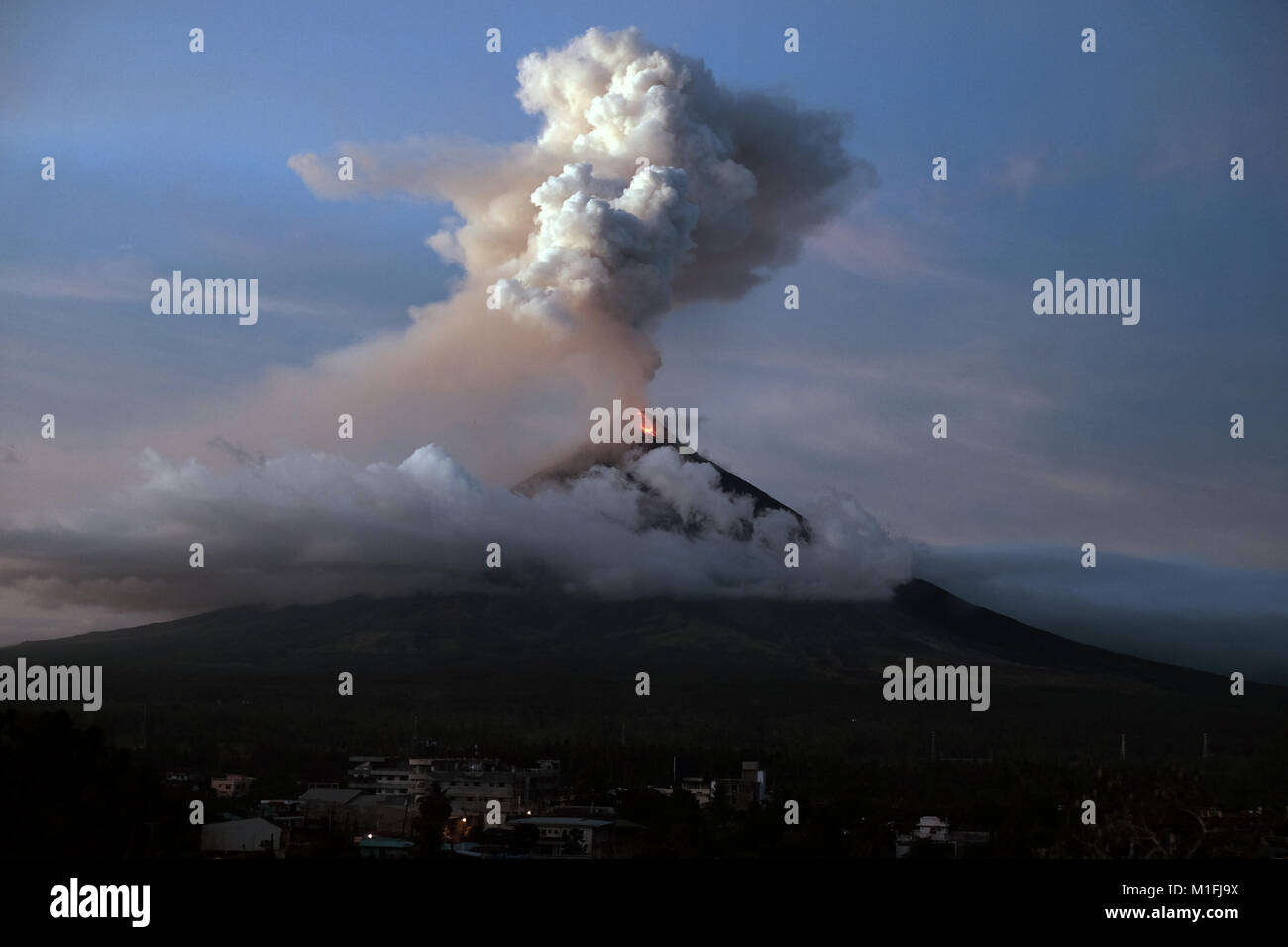 January 25, 2018 Daraga, Albay, Bicol Region, Philippines Mayon