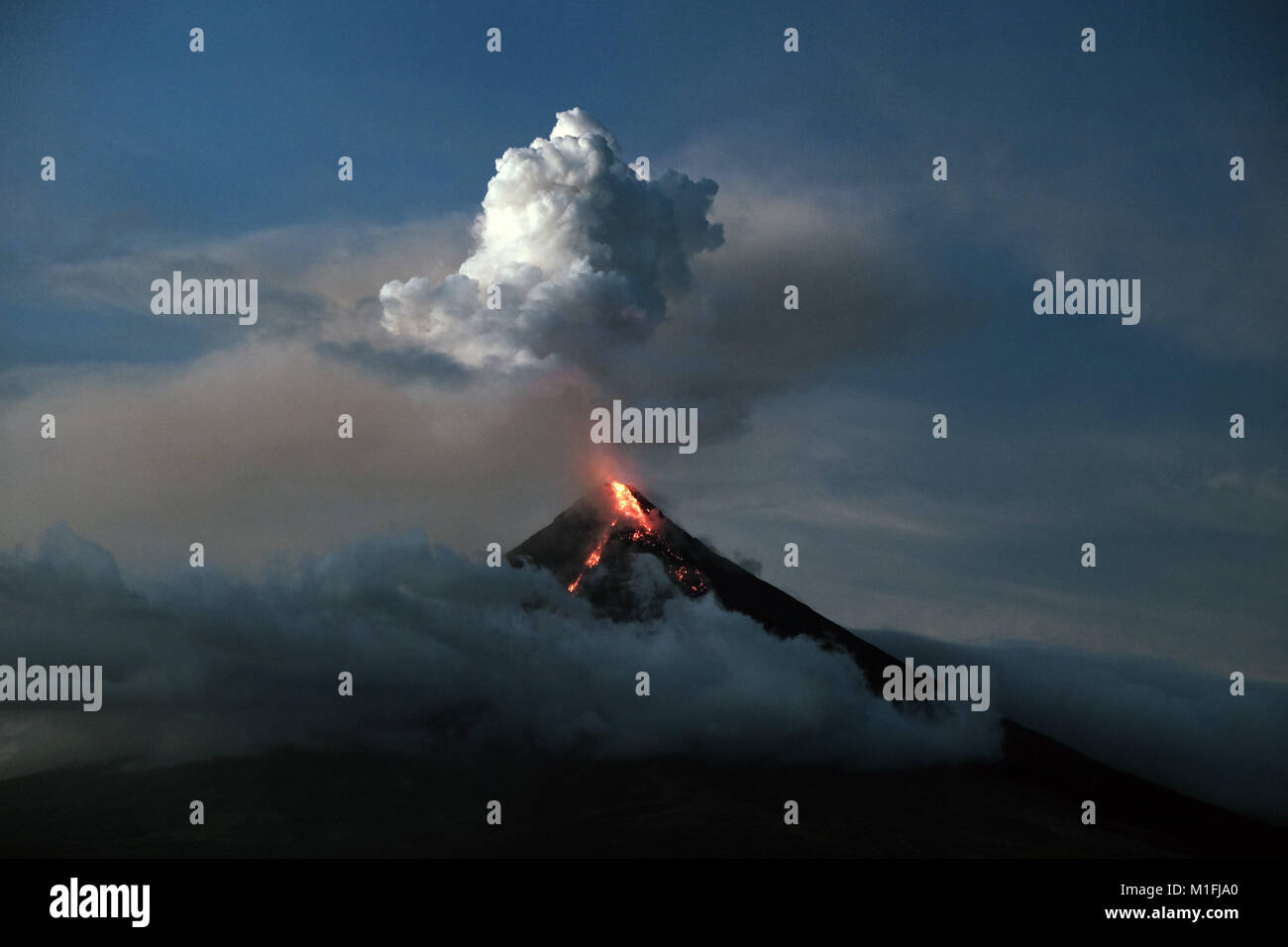 January 25, 2018 Daraga, Albay, Bicol Region, Philippines Mayon