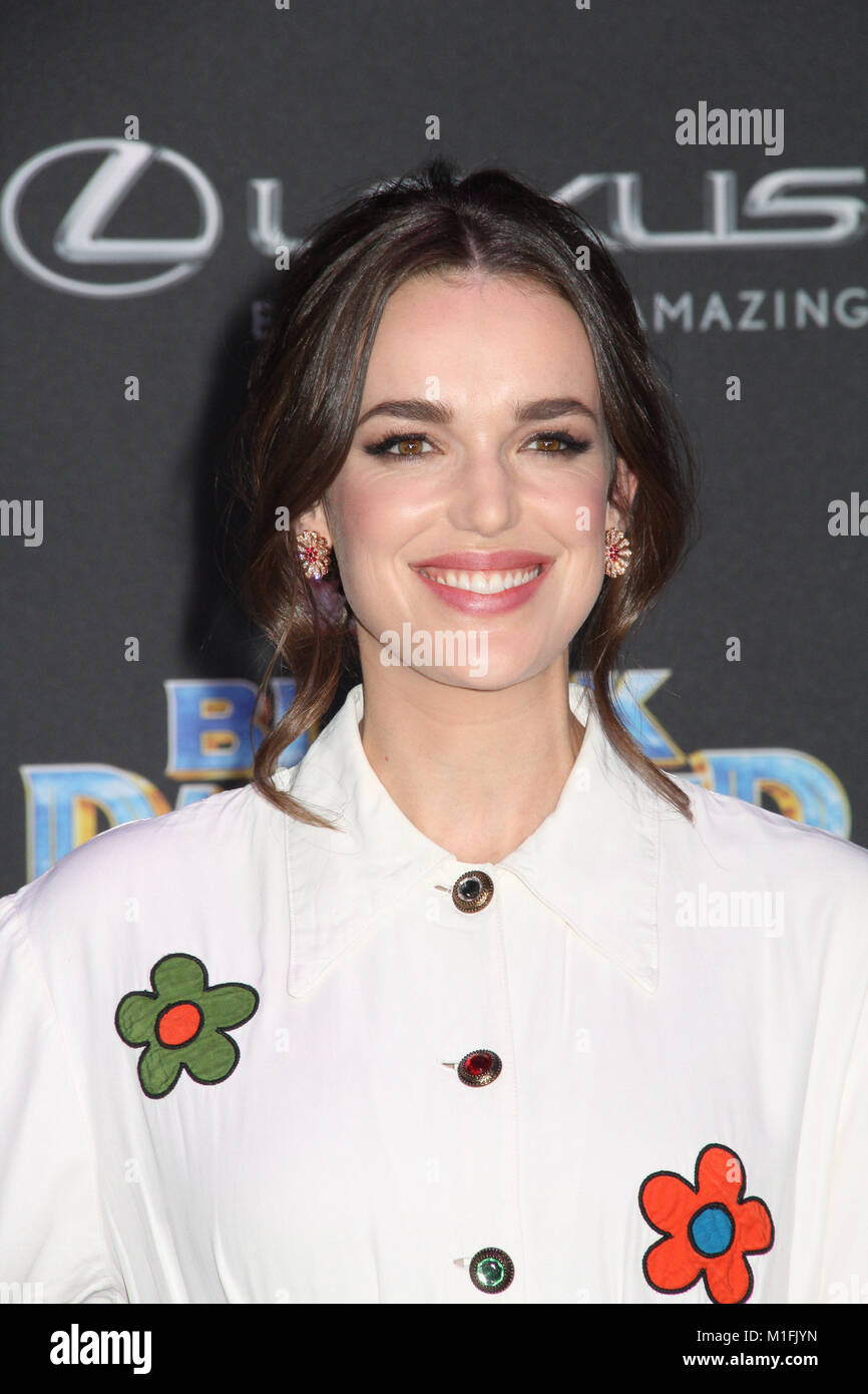 Elizabeth Henstridge 01/29/2018 The World Premiere of "Black Panther