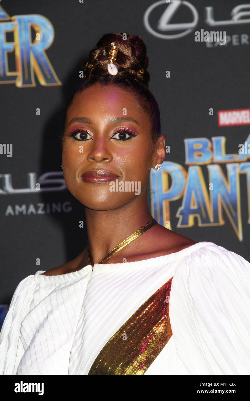 Issa Rae 01/29/2018 The World Premiere of "Black Panther" held at The