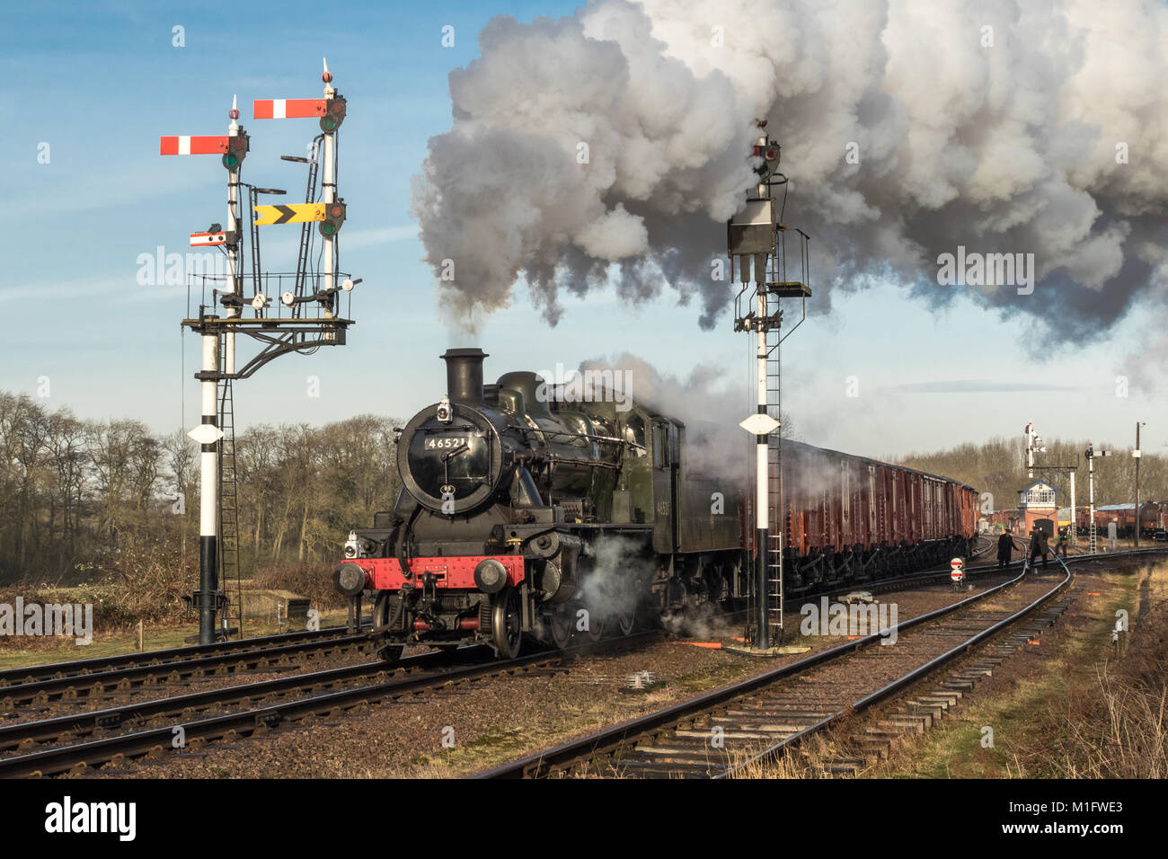 Leicestershire, UK. 30th Jan, 2018. Ivatt Class 2 steam locomotive ...