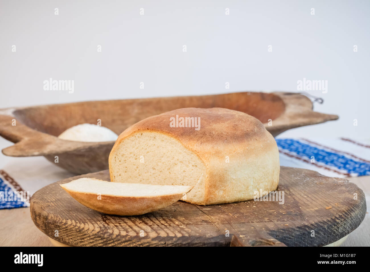 white homemade bread Stock Photo Alamy