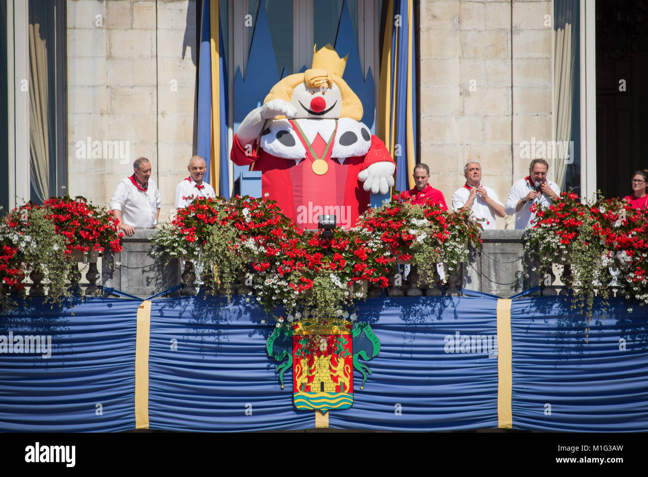 King Leon puppet at the Summer festival of Bayonne (Fetes de Bayonne), France Stock Photo
