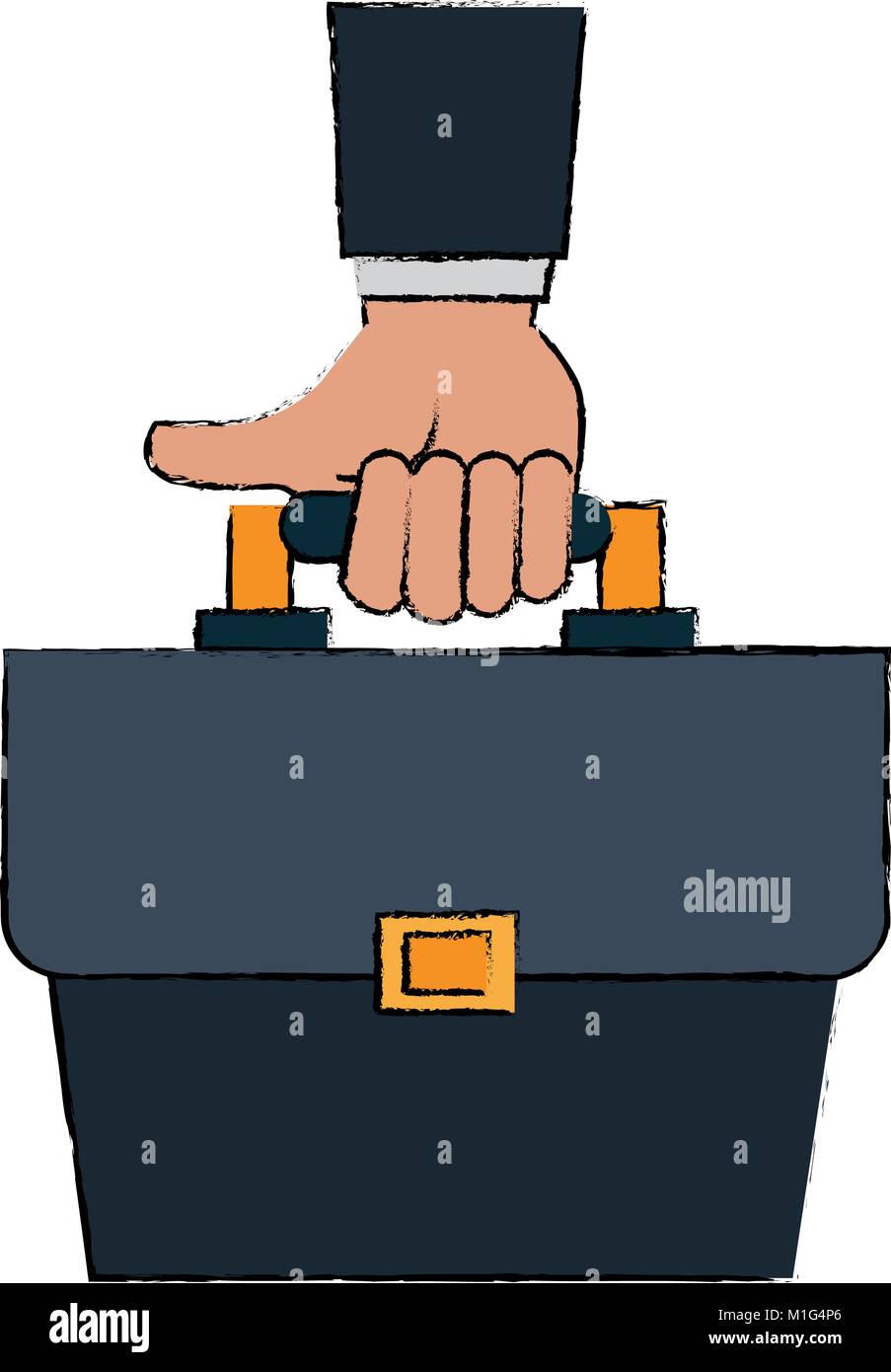 Hand with briefcase Stock Vector Image & Art - Alamy