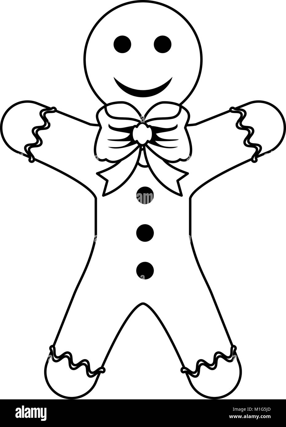 Gingerbread cookie isolated Stock Vector Image &amp; Art - Alamy