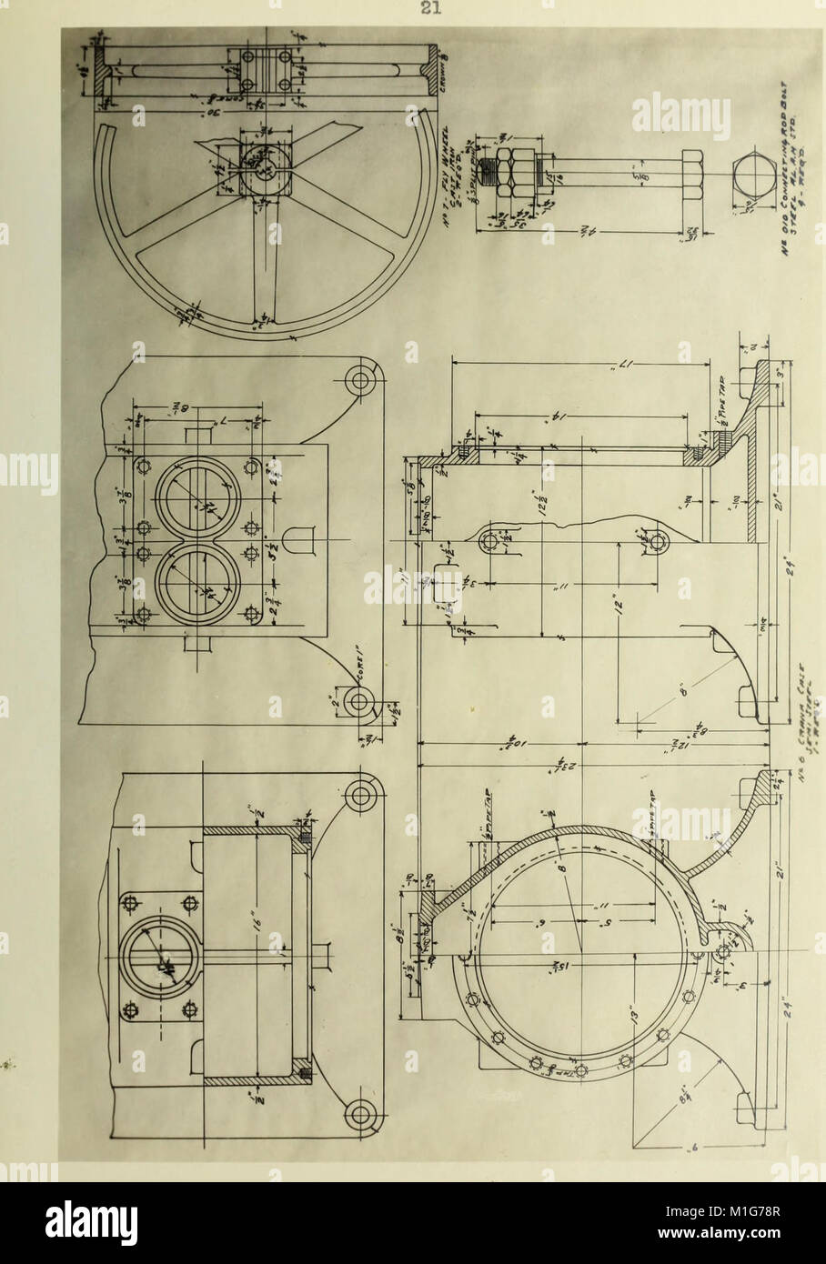 A discussion of the design of small ammonia compressors (1911) (14759986196) Stock Photo