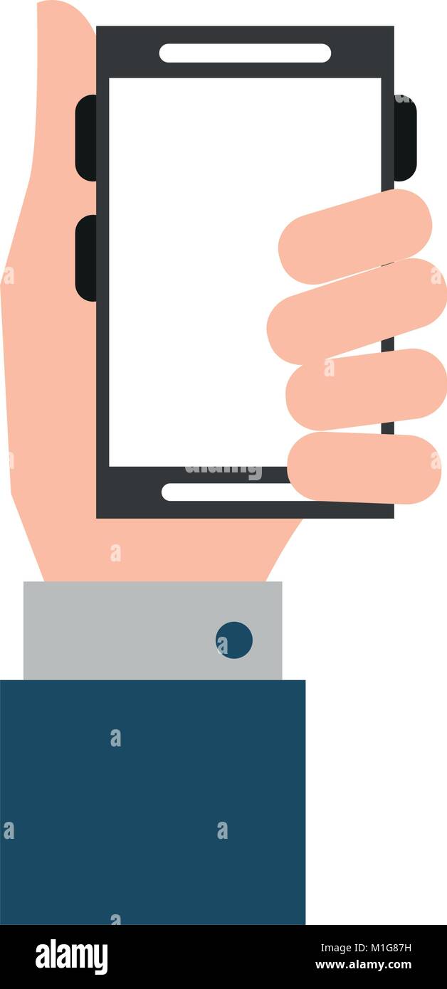Hand with smartphone Stock Vector Image & Art - Alamy