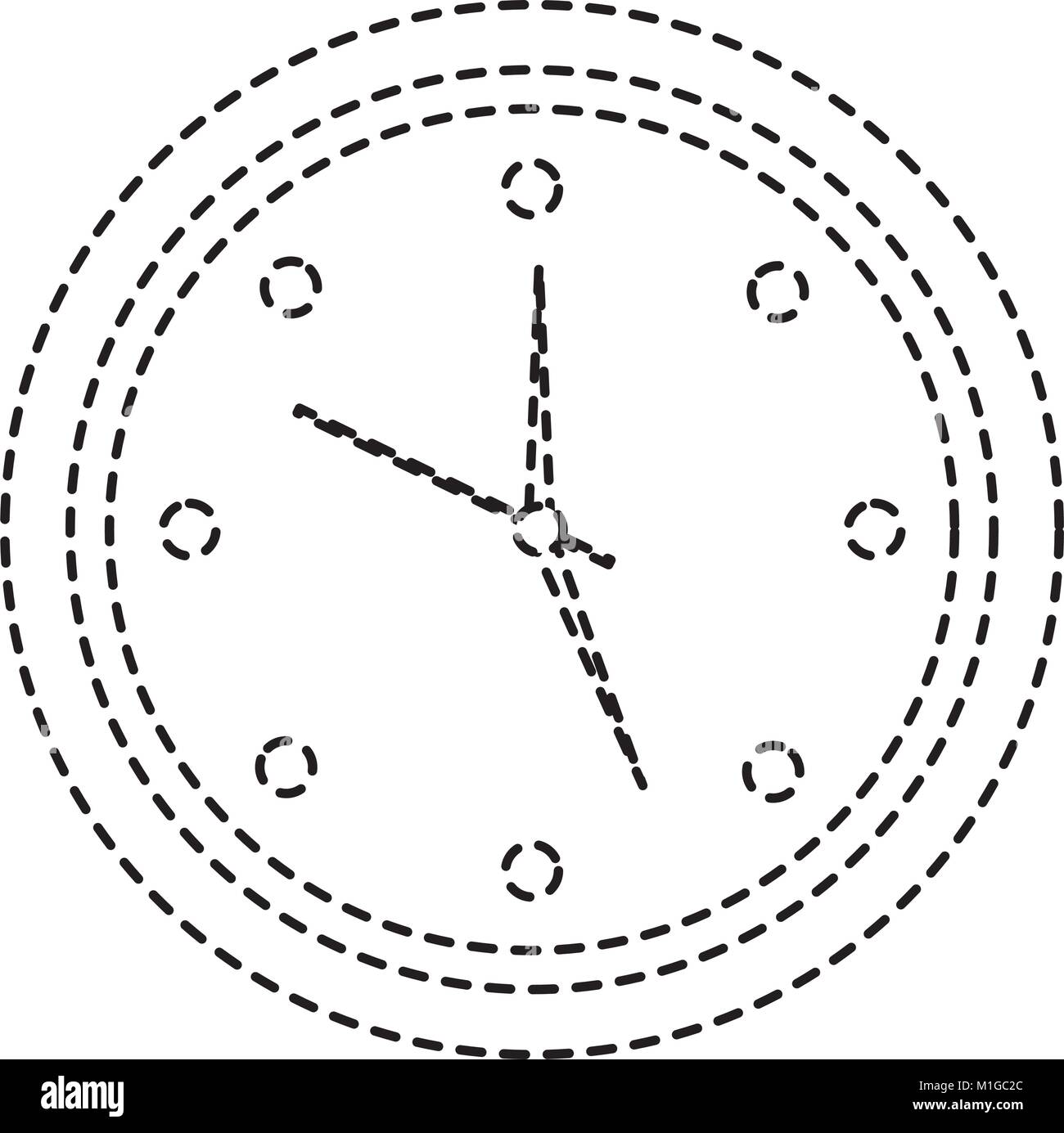 round clock time hour object icon Stock Vector Image & Art - Alamy