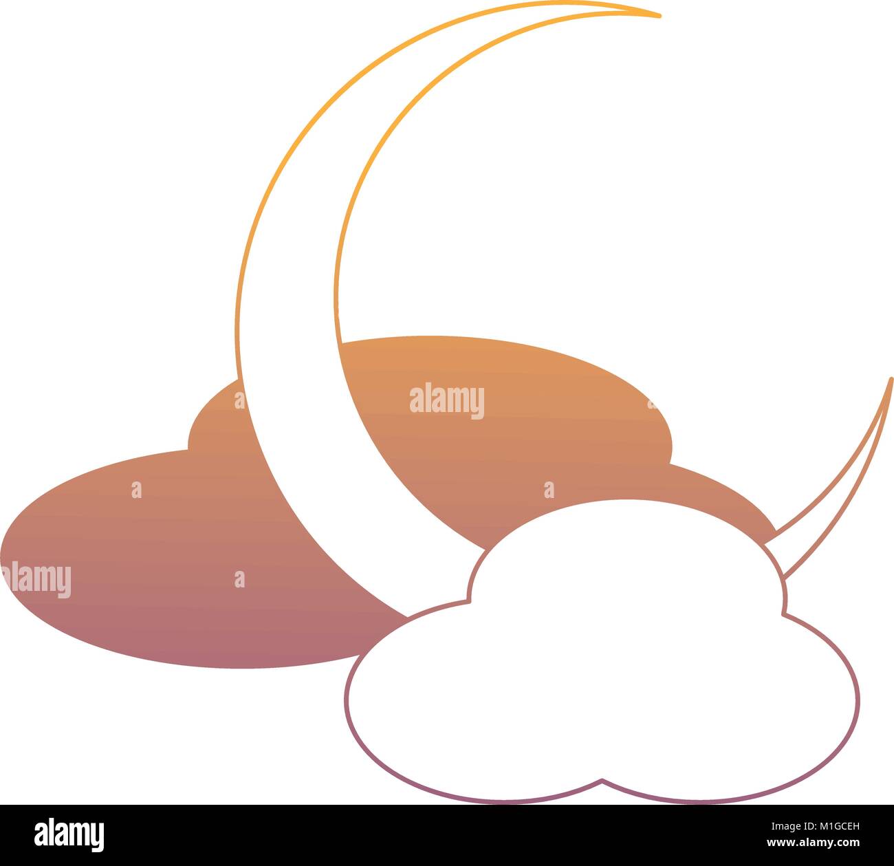 moon and clouds icon Stock Vector Image & Art - Alamy