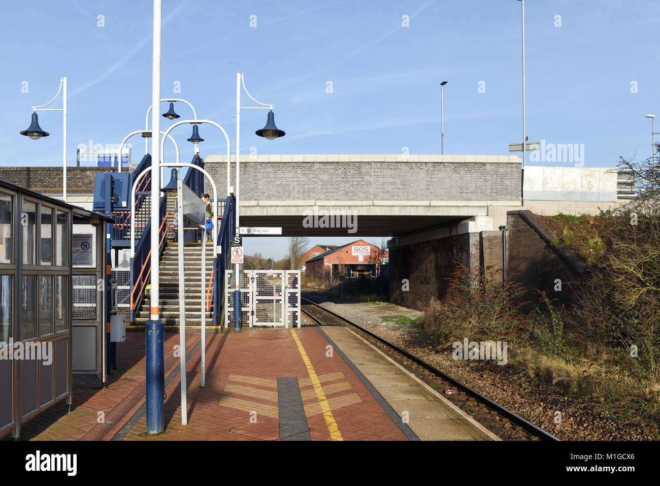 Hucknall Tram and Train Station,UK. Stock Photo