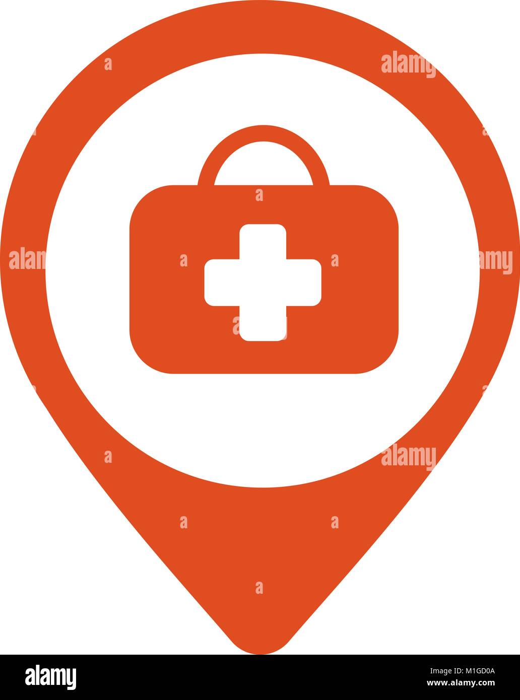 map pin icon ,hospital Stock Vector