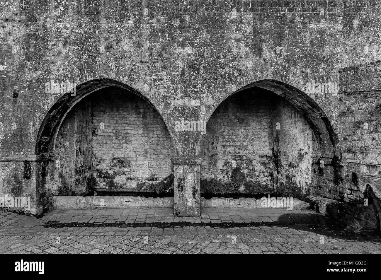 View on medieval walls Black and White Stock Photos & Images - Alamy