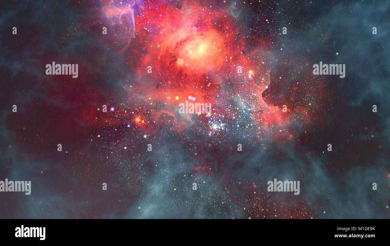 Image of the nebula in deep space. Elements of this image furnished by NASA. Stock Photo