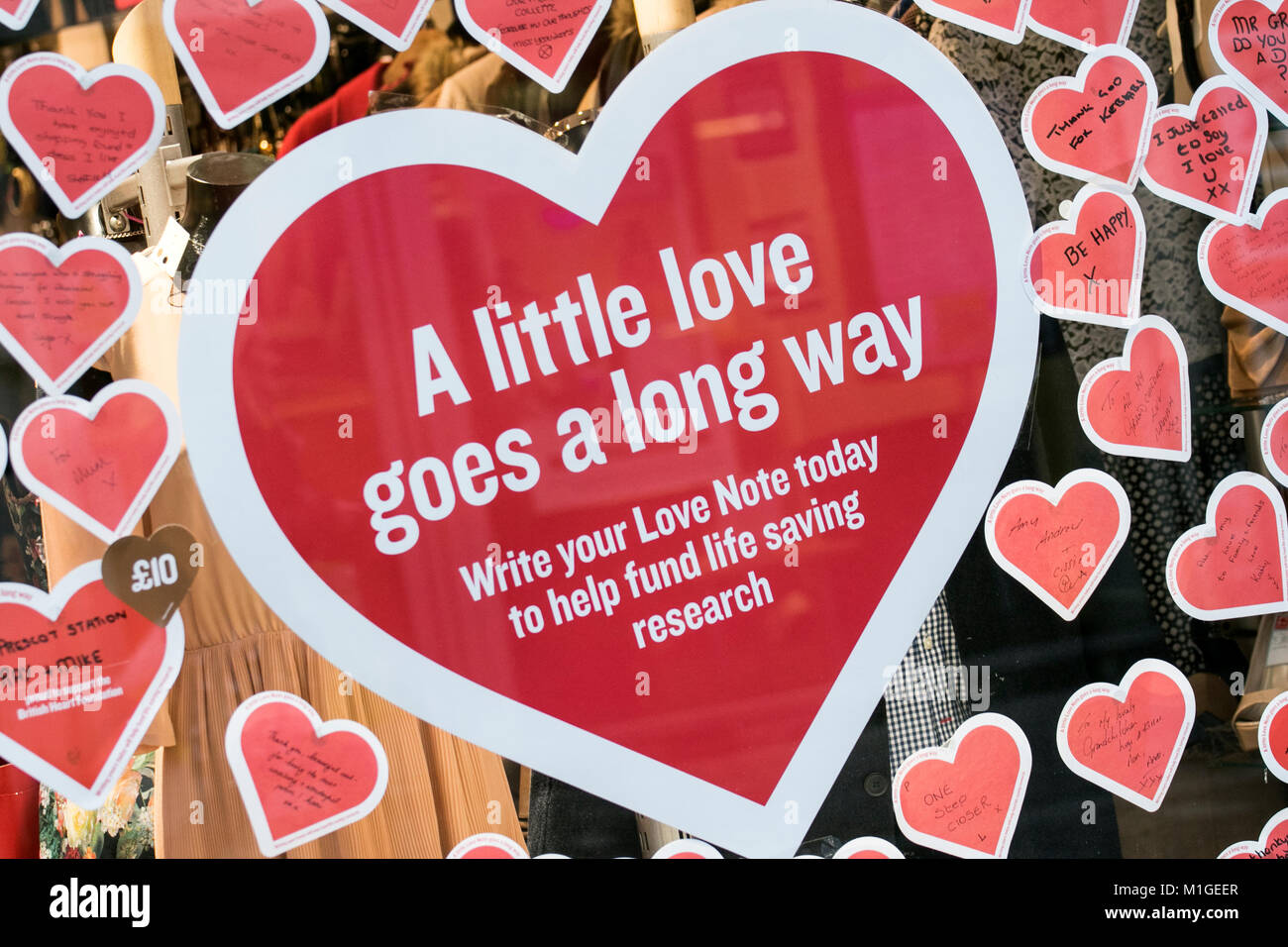 Valentine love shop windows retail shops stores Stock Photo Alamy