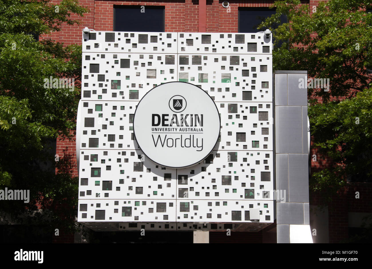 Deakin University Sign in Geelong Stock Photo