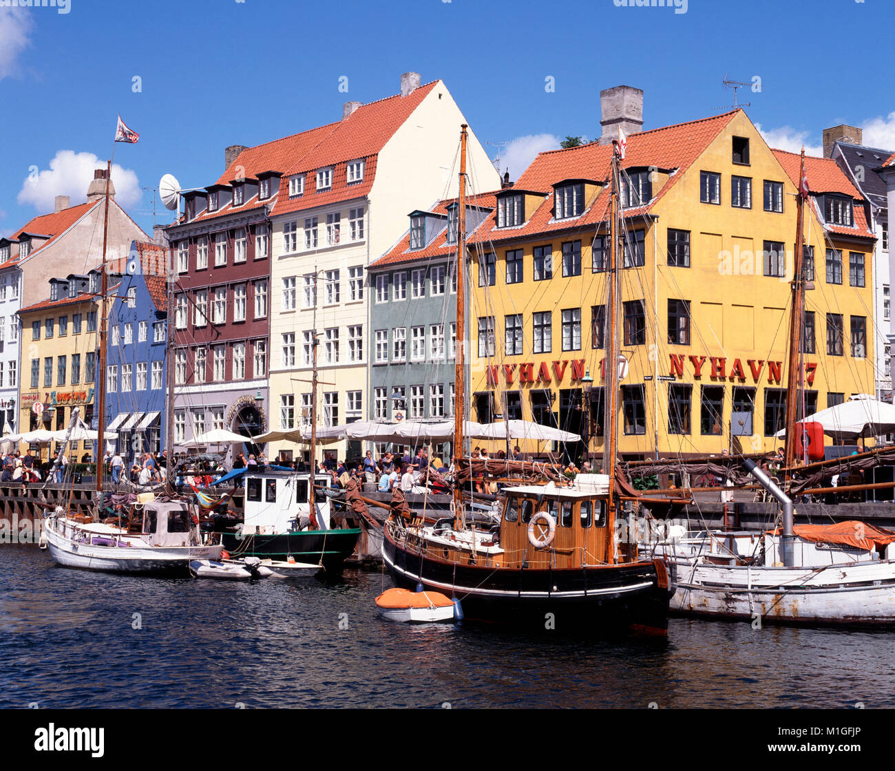 Nyhavn, Copenhagen, Denmark. Stock Photo