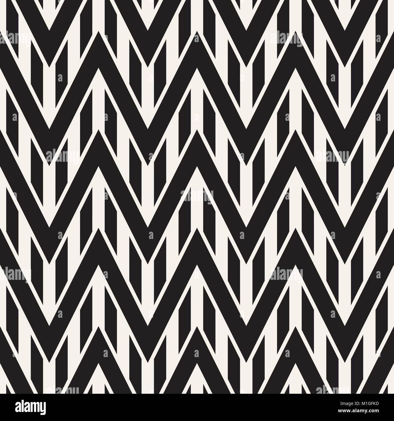 Vector seamless zigzag line pattern. Abstract stylish geometric ...