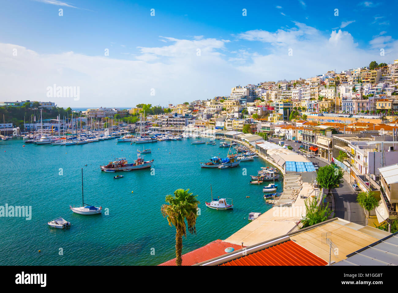 Mikrolimano harbour and yacht marina, Piraeus, Athens, Greece Stock Photo