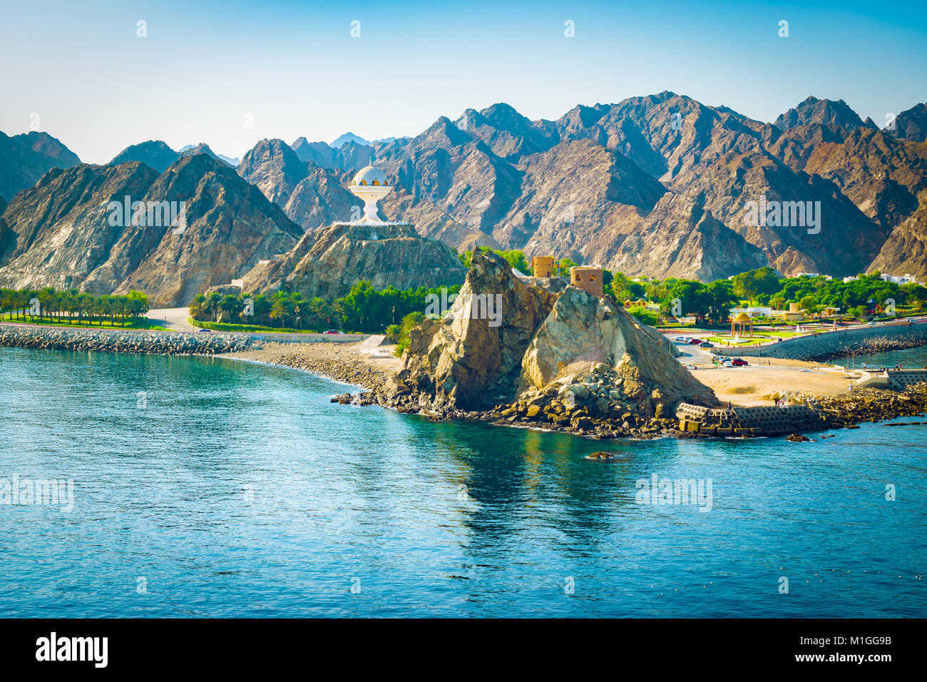 Muscat, Oman. Mountain landscape. Stock Photo