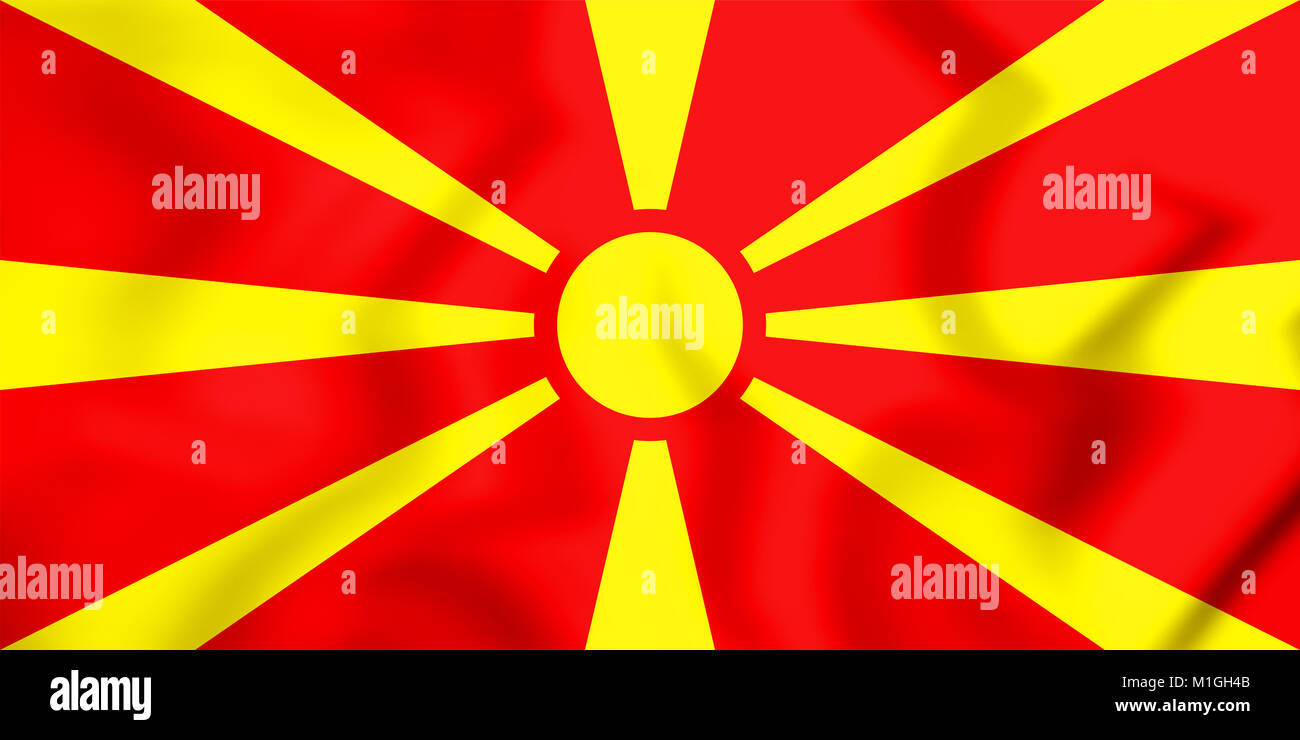 3D Flag of the Macedonia. 3D Illustration Stock Photo - Alamy