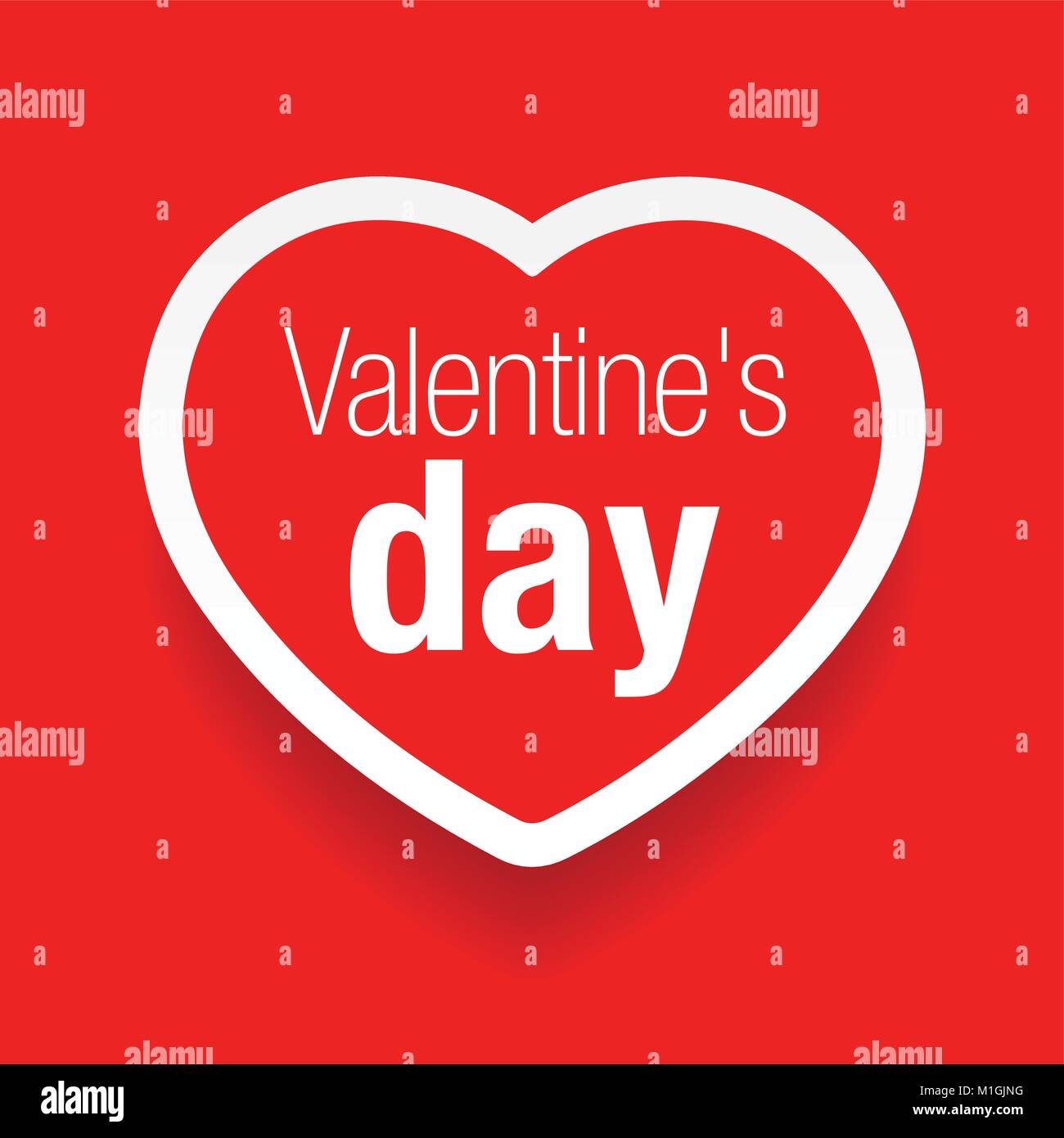 Valentines day red heart Stock Vector Image & Art - Alamy