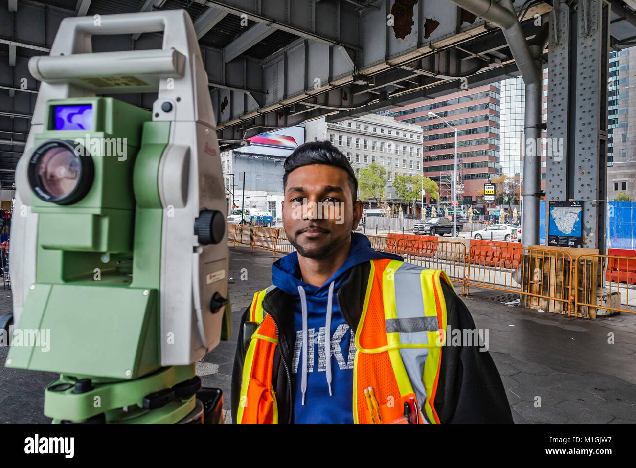 Construction workers, tools and equipment Stock Photo Alamy
