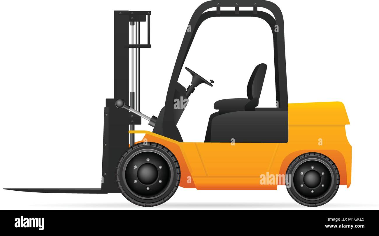 Forklift on a white background Stock Vector Image & Art - Alamy