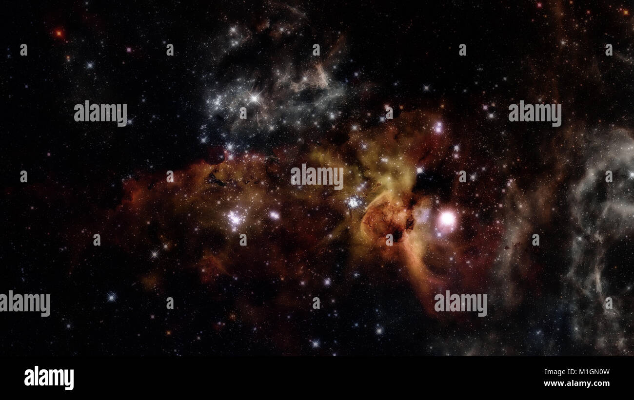 Night sky with stars and nebula. Elements of this image furnished by ...