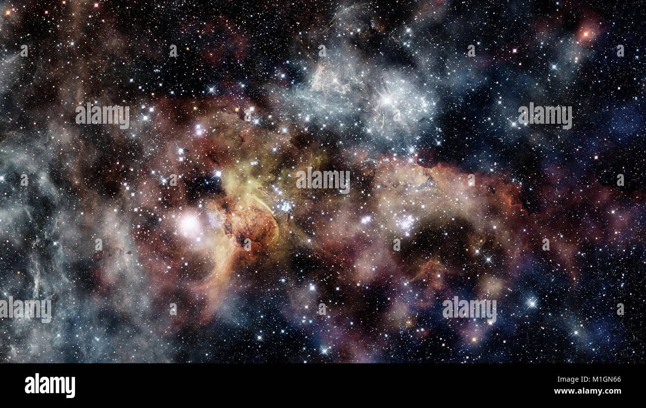 Night sky with stars and nebula. Elements of this image furnished by ...