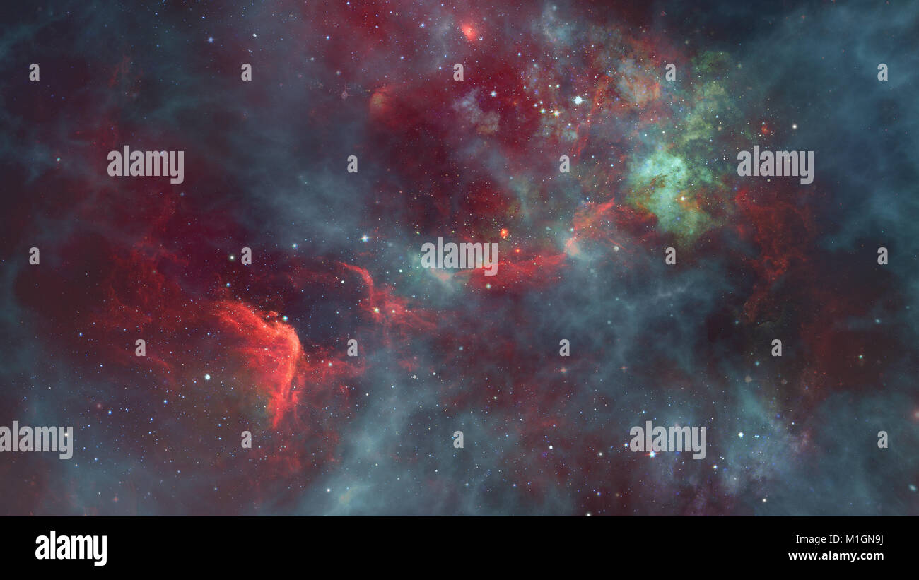 Starry deep outer space - nebula and galaxy Stock Photo - Alamy