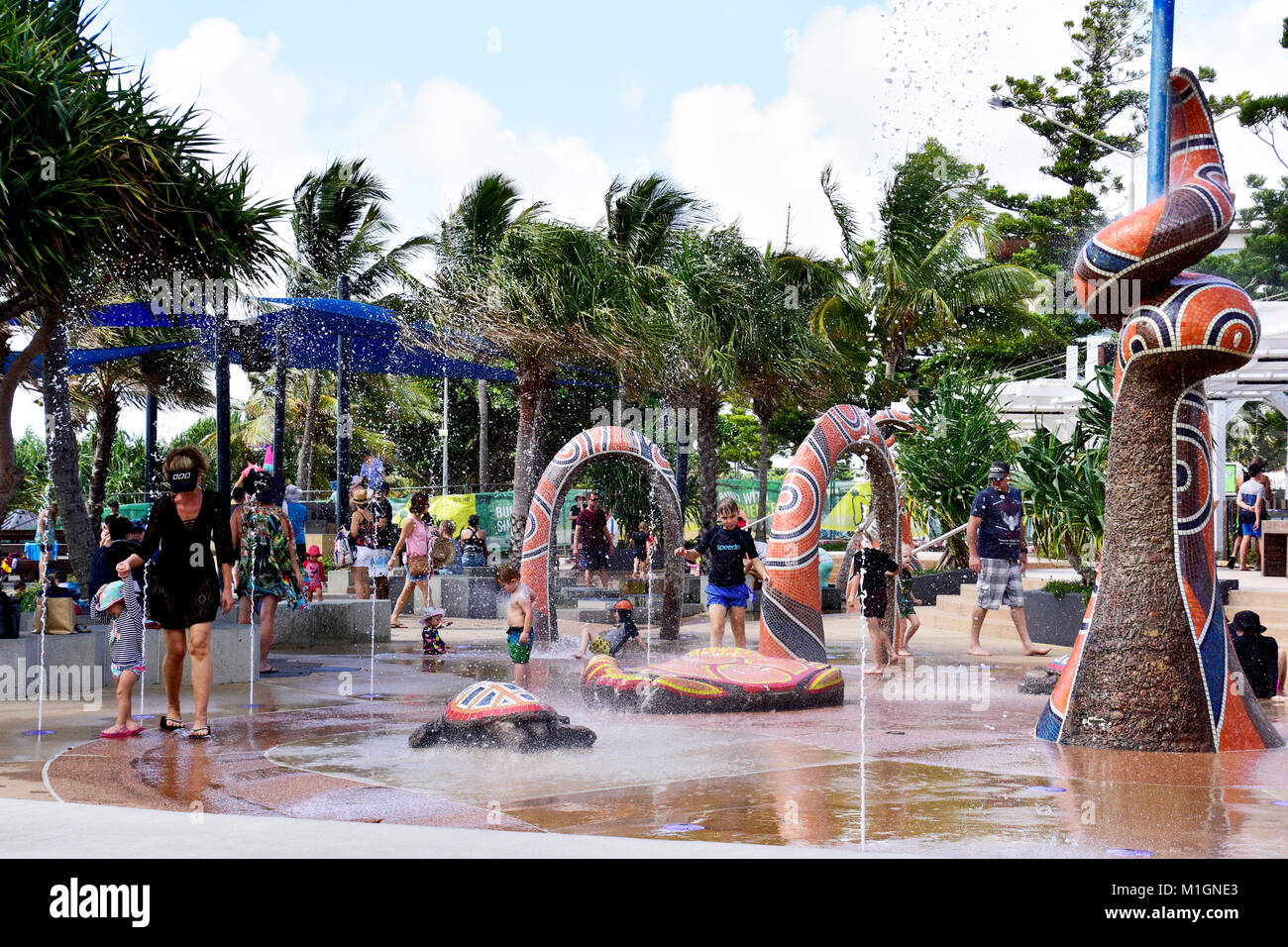 Public holiday in Yeppoon on a summers day saw families making the most