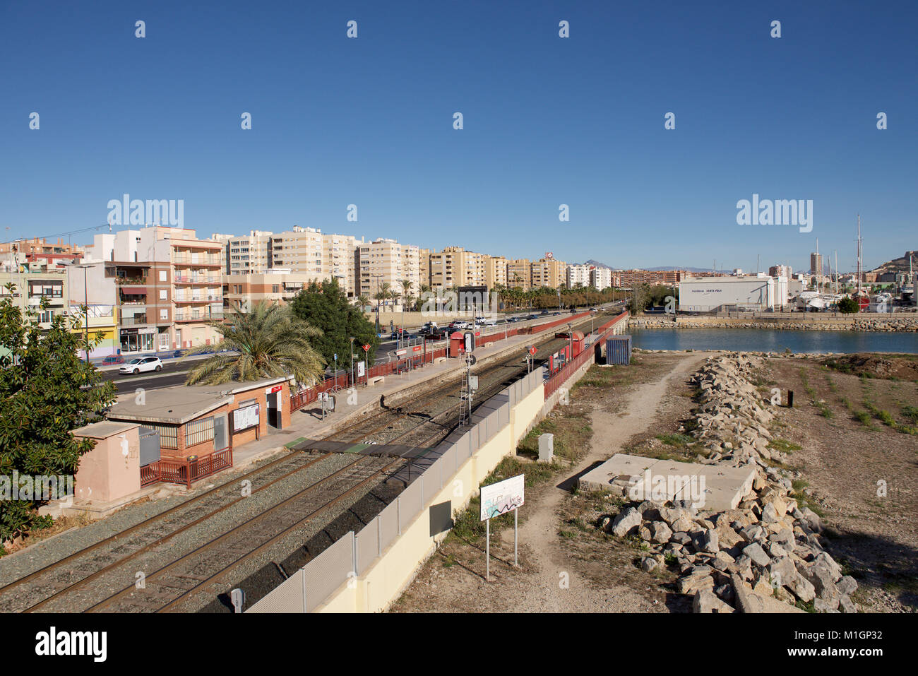 Railway station at San Gabriel, Alicante, Spain Stock Photo Alamy