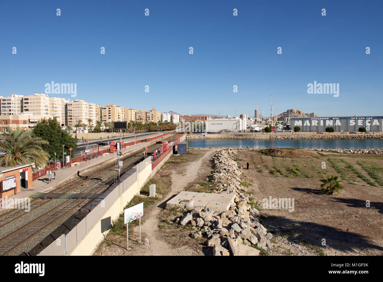 Railway station at San Gabriel, Alicante, Spain Stock Photo Alamy
