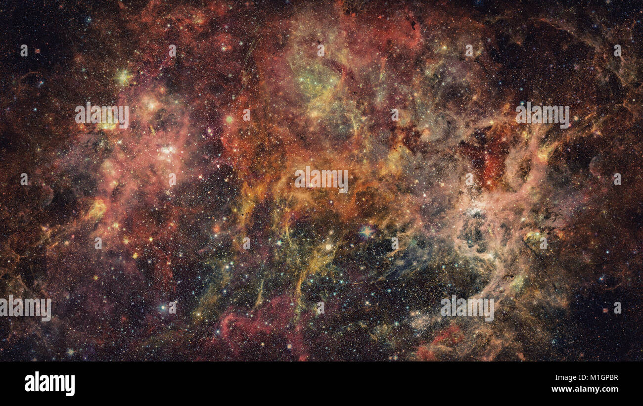 Starry deep outer space - nebula and galaxy Stock Photo - Alamy