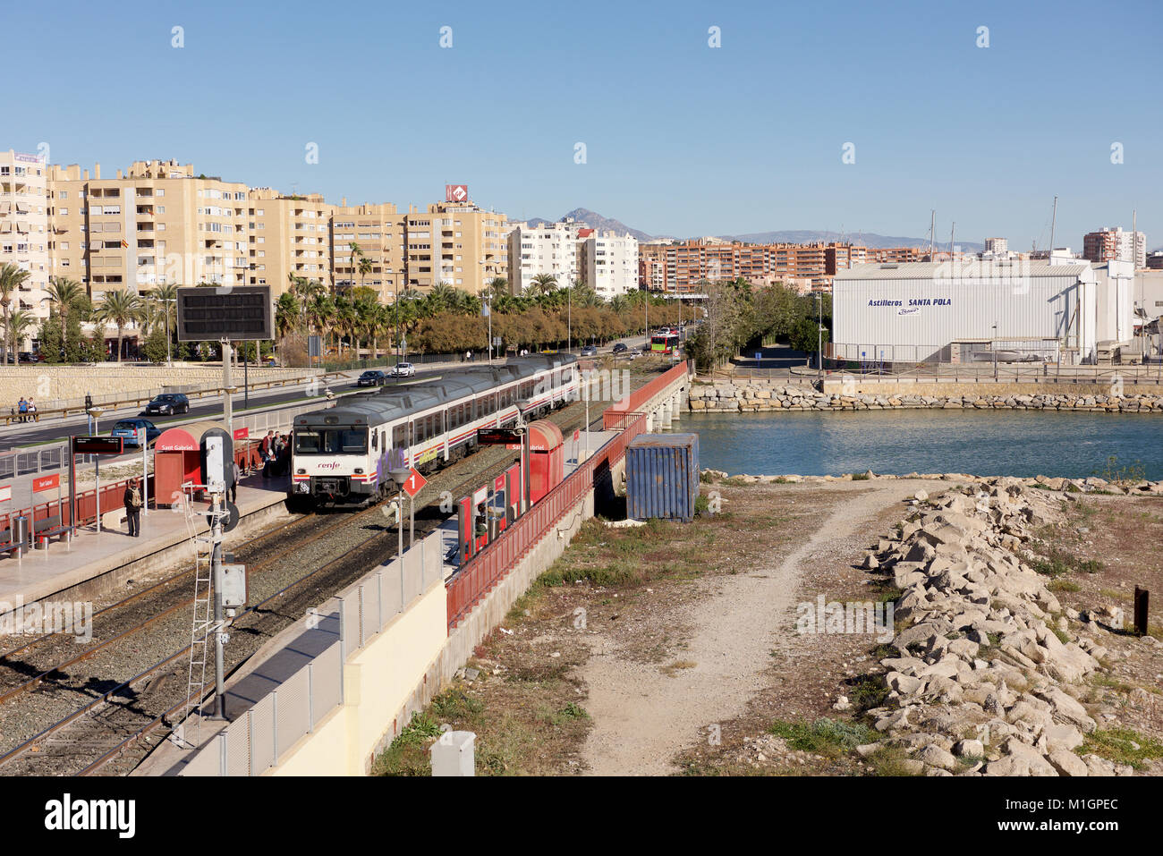 Railway station at San Gabriel, Alicante, Spain Stock Photo Alamy