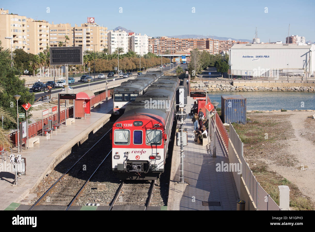 Railway station at San Gabriel, Alicante, Spain Stock Photo Alamy