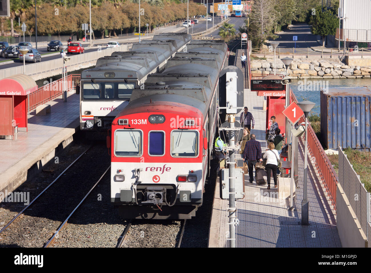 Railway station at San Gabriel, Alicante, Spain Stock Photo Alamy