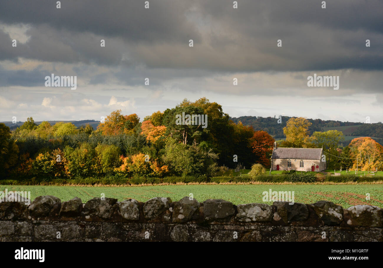 Maxton Kirk a small rural church in the Scottish Borders Stock Photo