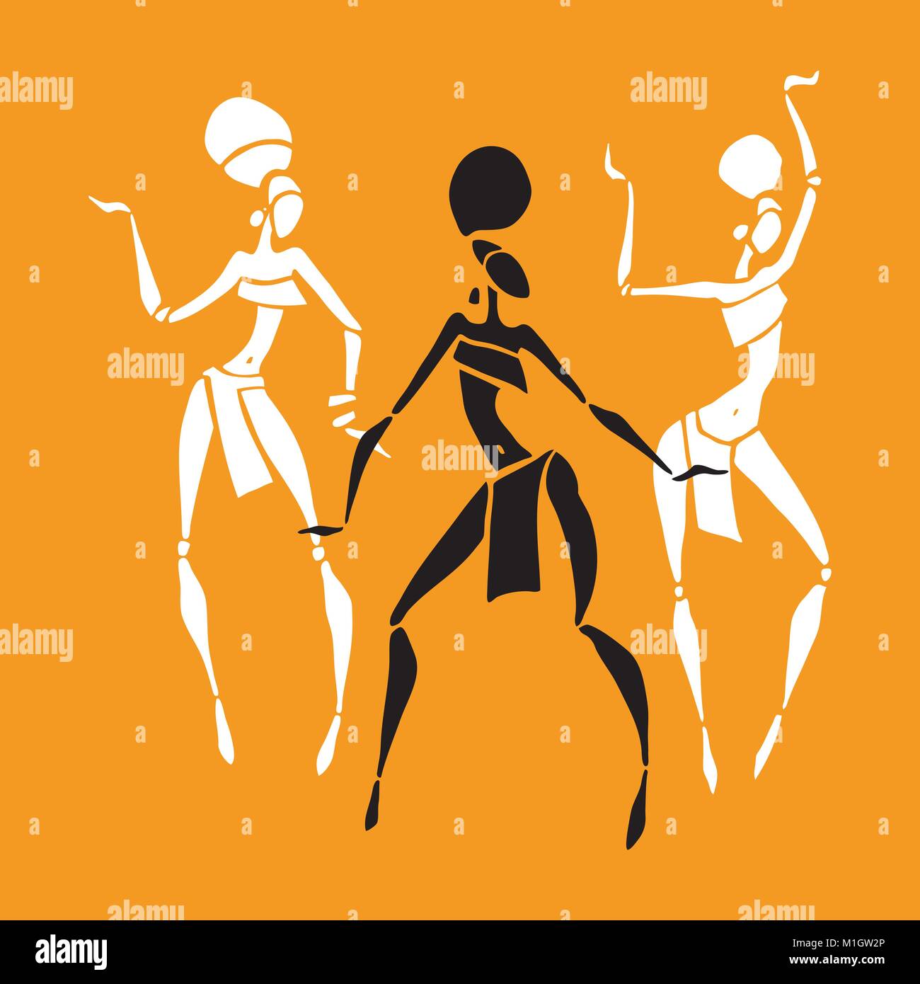 African Beautiful Women Stock Vector