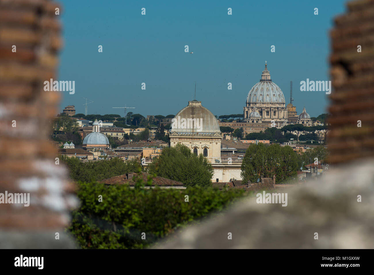 Rome, Italy. View from Palatine Hill. Imperial Forum. Stock Photo