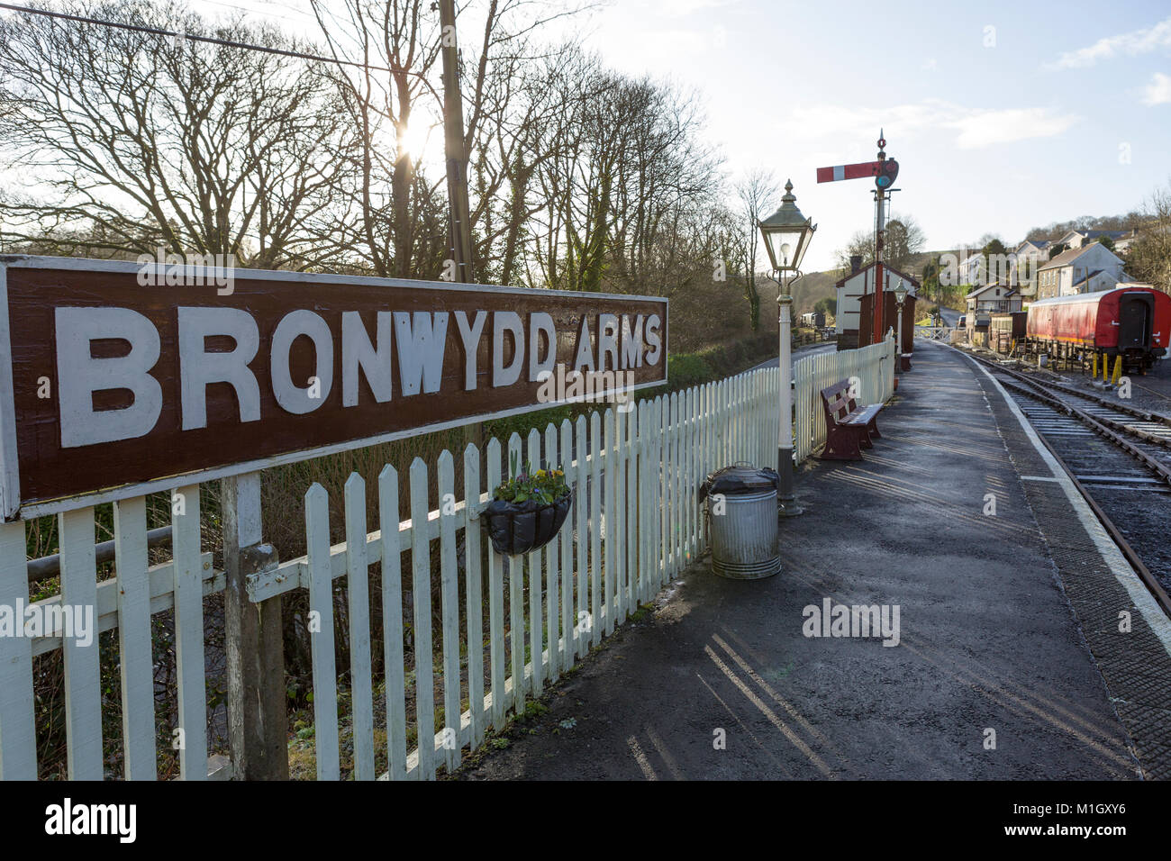 Bronwydd Arms railway station, home of the Gwili Steam Railway