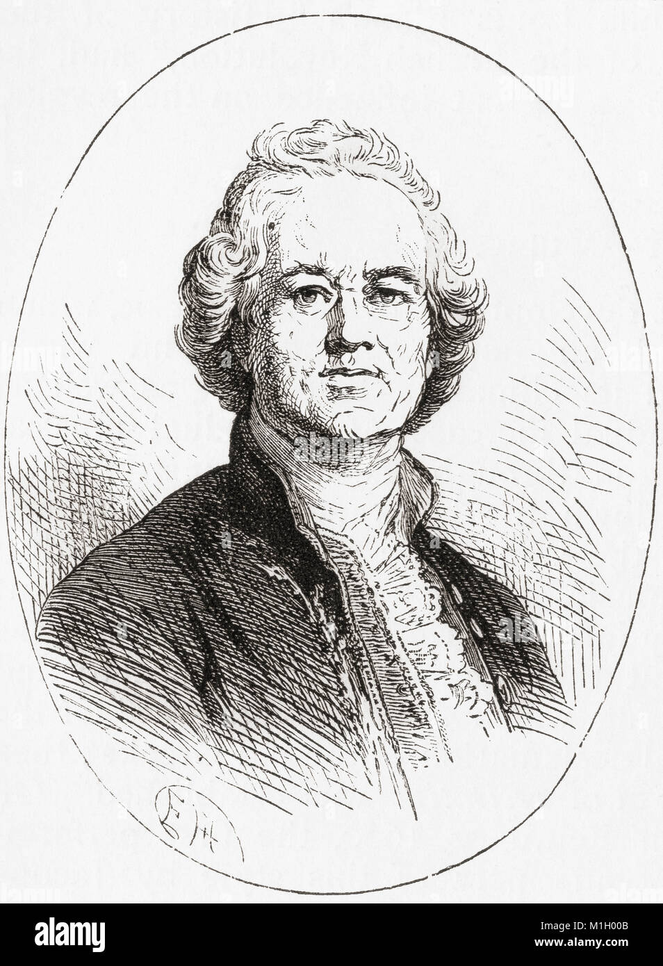 Christoph Willibald (Ritter von) Gluck, 1714 – 1787.  Composer of Italian and French opera.   From Ward and Lock's Illustrated History of the World, published c.1882. Stock Photo