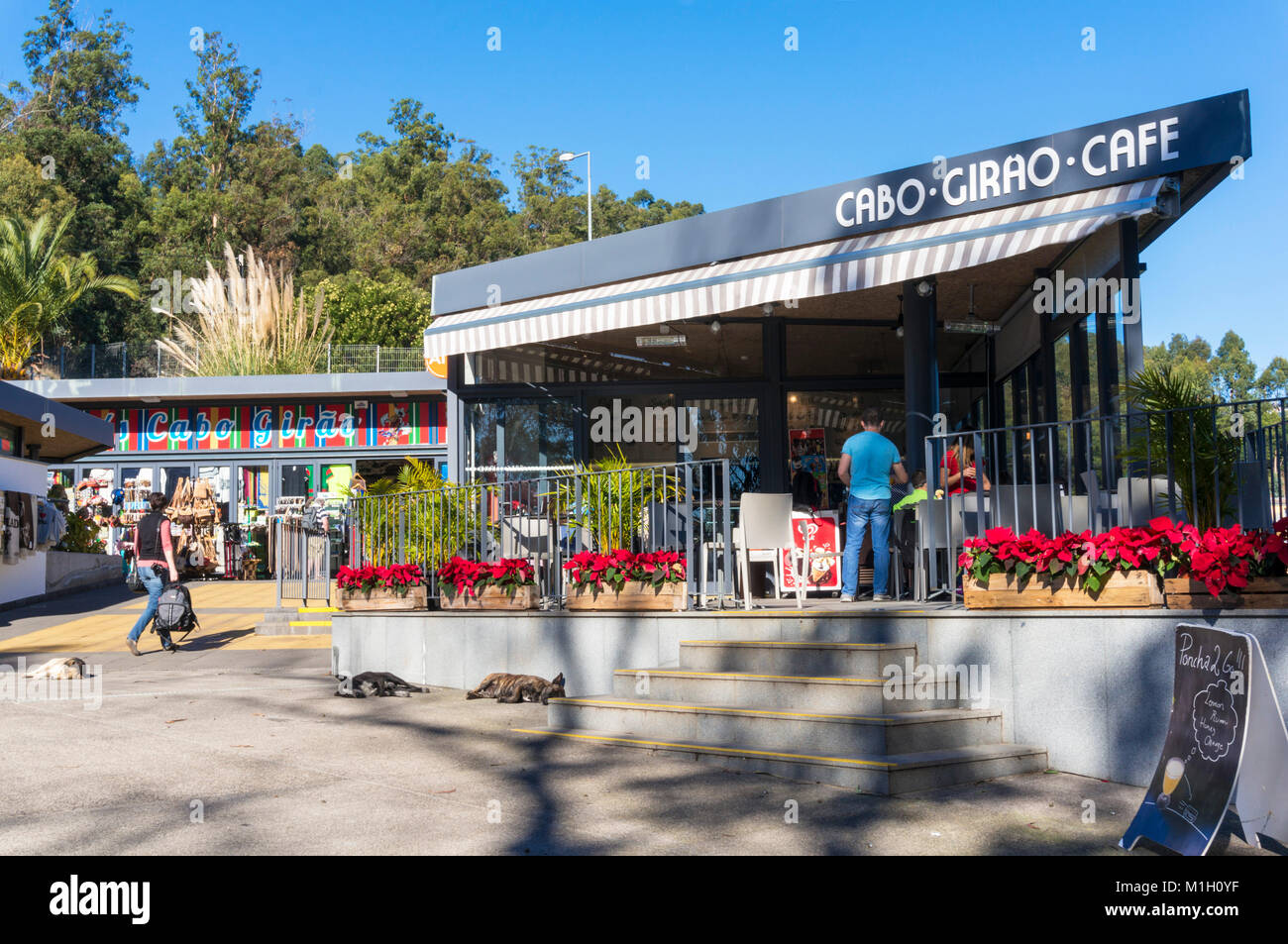 madeira portugal madeira Cafe and Gift shop selling souvenirs at the Cabo girao skywalk
