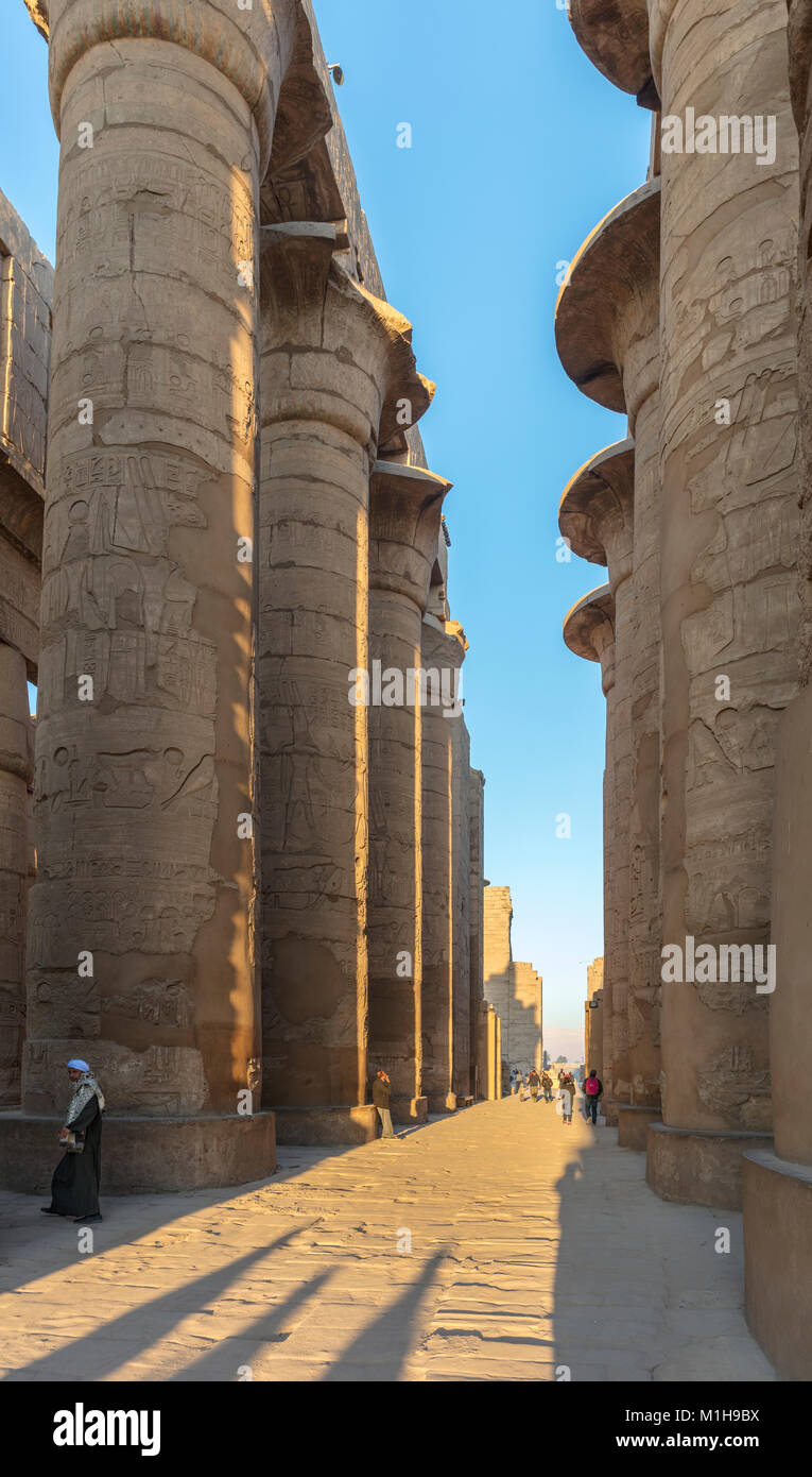Hypostyle hall, Karnak Temple, Luxor, Egypt Stock Photo