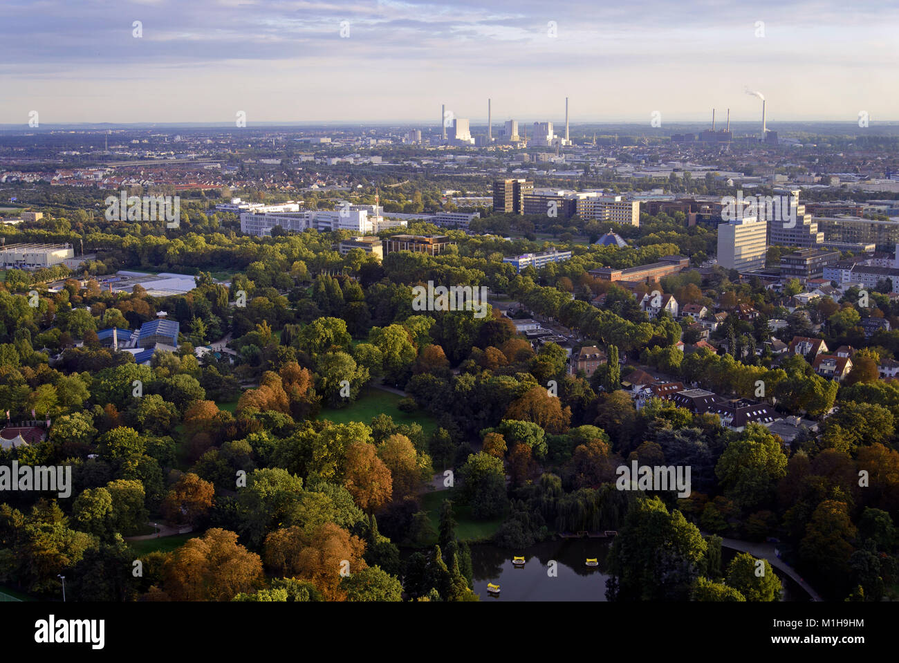 Mannheim, Blick vom Fernmeldeturm Stock Photo