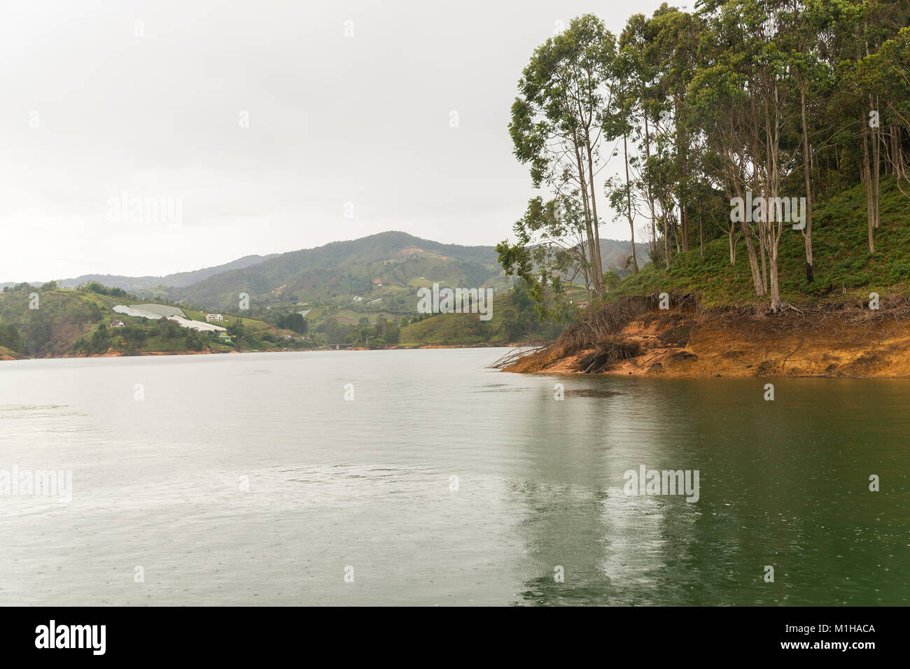 Guatape Dam Landscape in Antioquia - Colombia Stock Photo