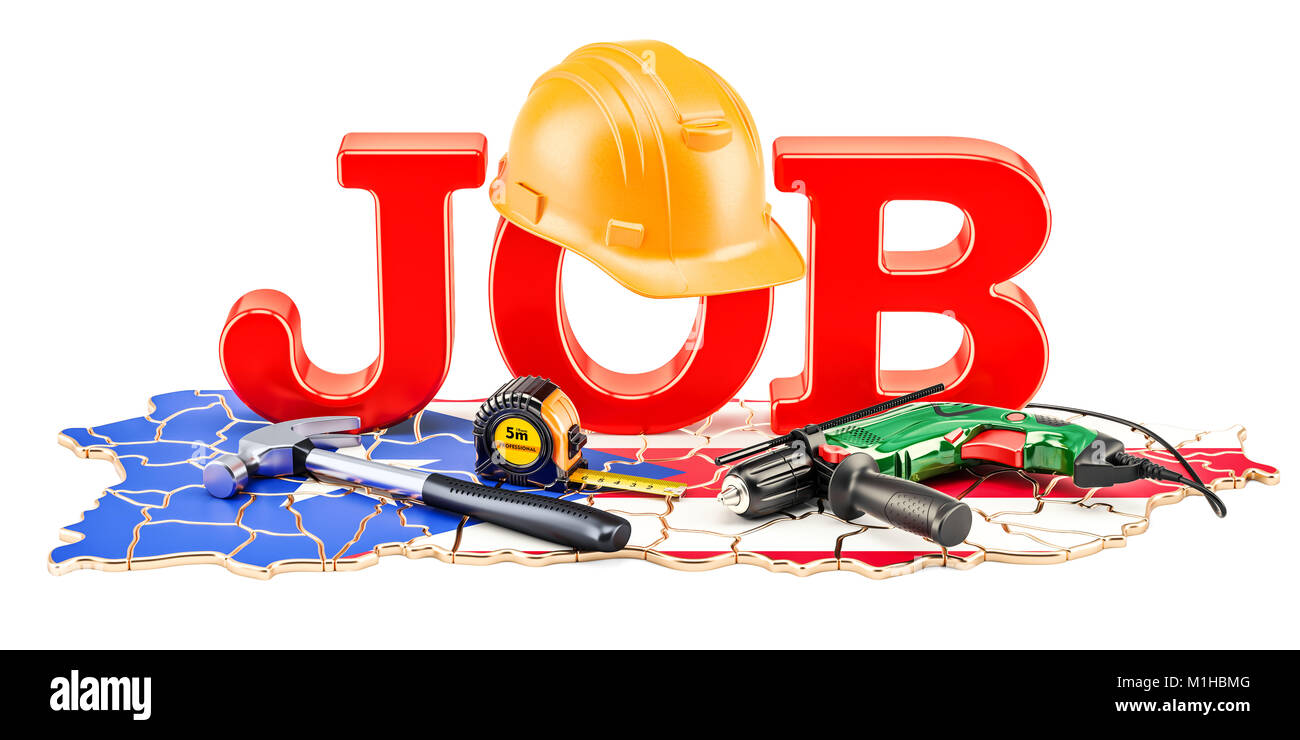 Job Vacancies in Puerto Rico concept, 3D rendering isolated on white background Stock Photo Alamy
