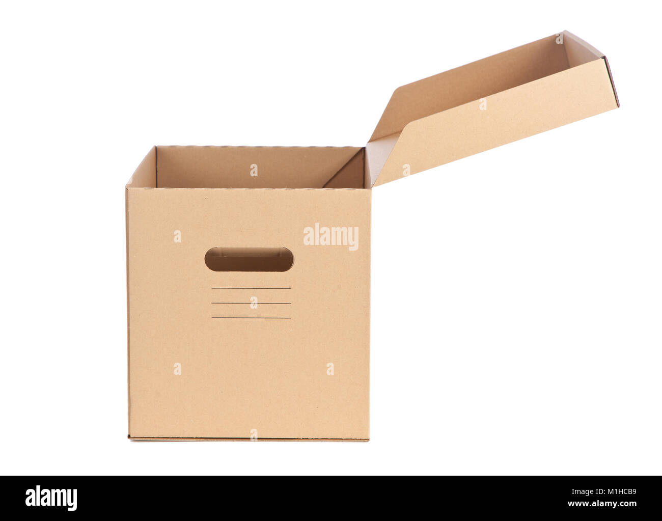 Cardboard box isolated on white background Stock Photo - Alamy